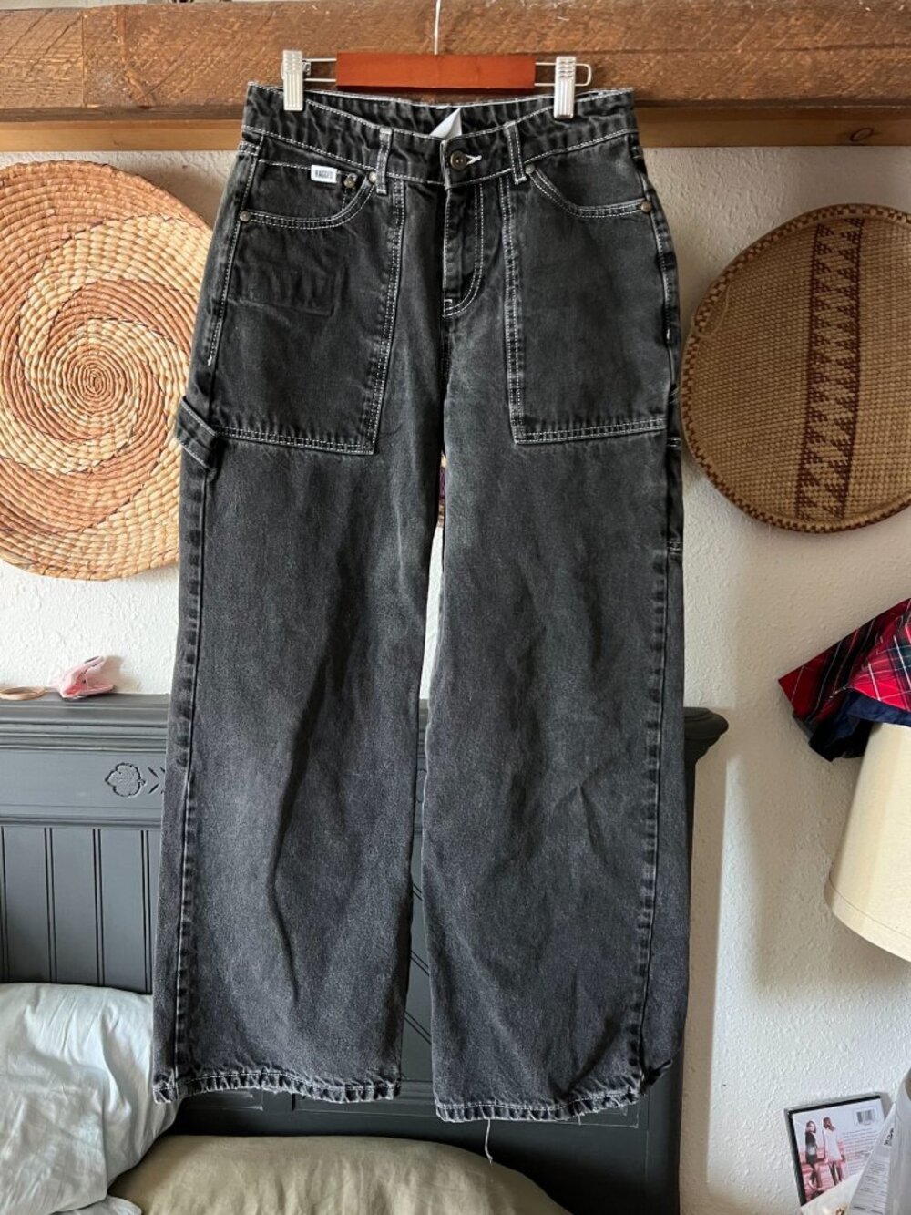 Ragged Priest Charcoal Black Baggy Denim size 26